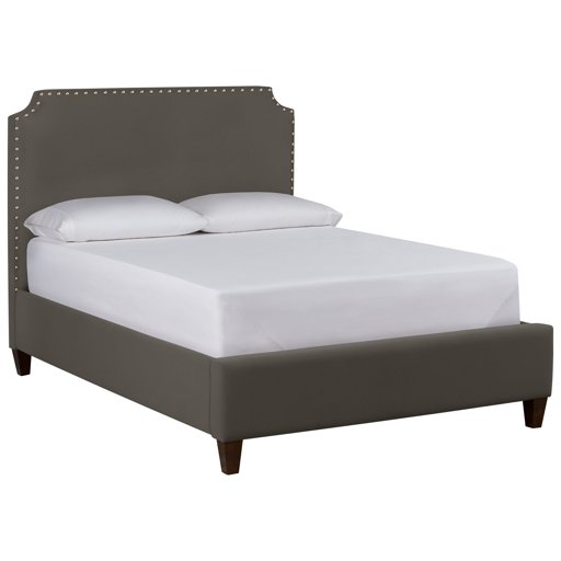 Amazon Brand – Stone & Beam Tisbury Nailhead Trim Queen Bed, 66"W, Spinnsol Iron