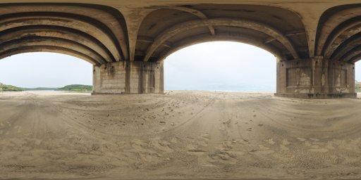 Beach Cloudy Bridge
