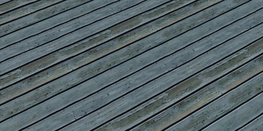 Blue Painted Planks