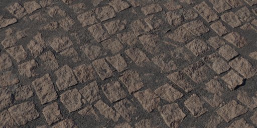 Cobblestone Embedded Asphalt