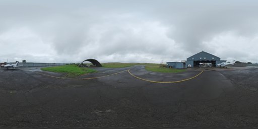 Hanger Exterior Cloudy
