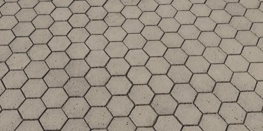 Hexagonal Concrete Paving