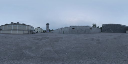 Overcast Industrial Courtyard