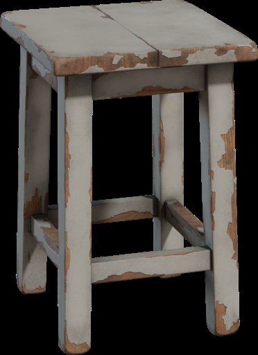 Painted Wooden Stool