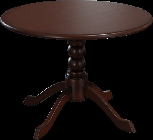 Round Wooden Table 01