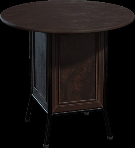 Round Wooden Table 02