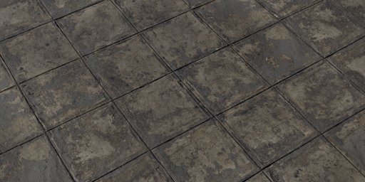 Worn Tile Floor